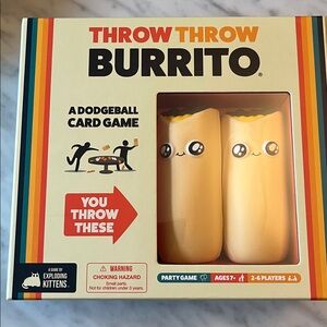 Throw Throw Burrito Dodgeball Card Game- New!